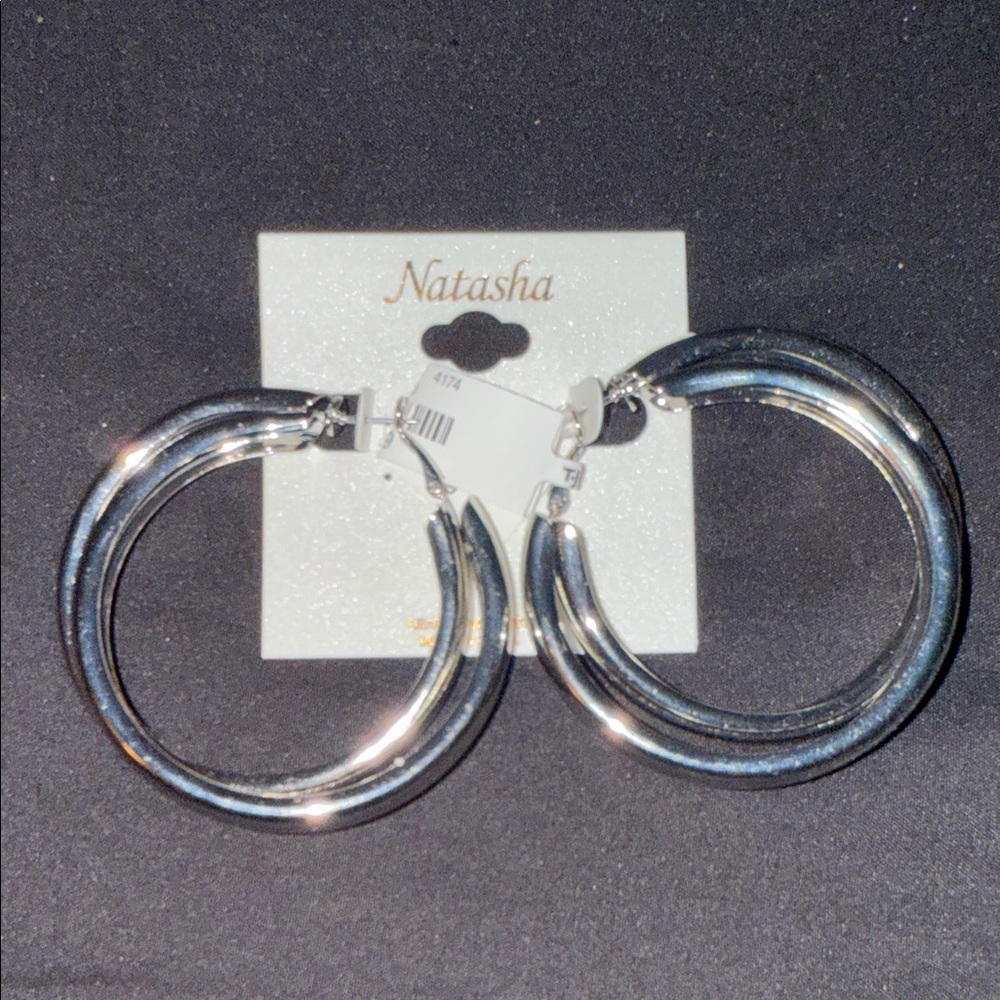 🆕 Natasha Silver Hoop Earrings 🆕